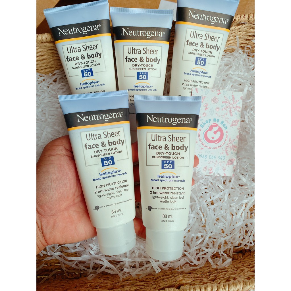 Kem chống nắng Neutrogena Ultra Sheer Dry Touch Sunscreen Lotion - Xuất xứ Úc