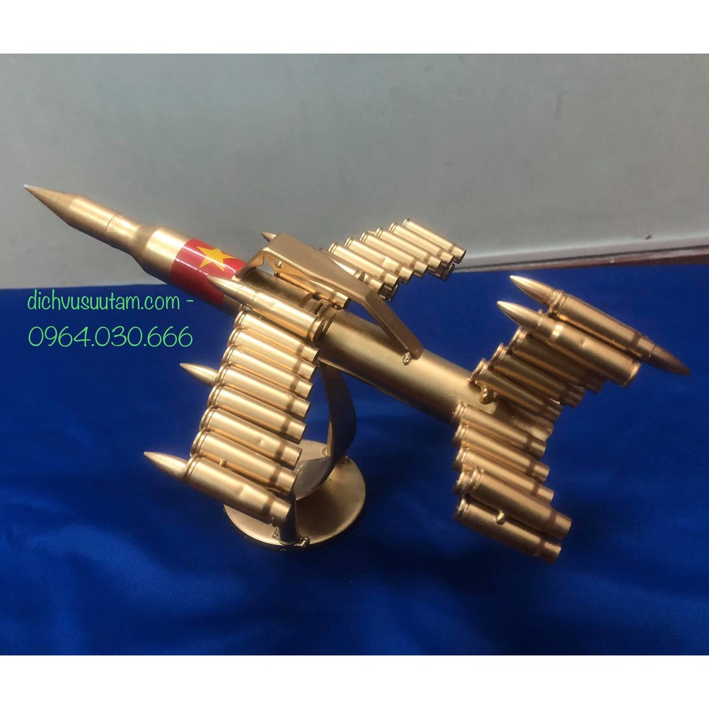 Máy bay để bàn mô hình vỏ đạn cỡ vừa, trang trí độc lạ