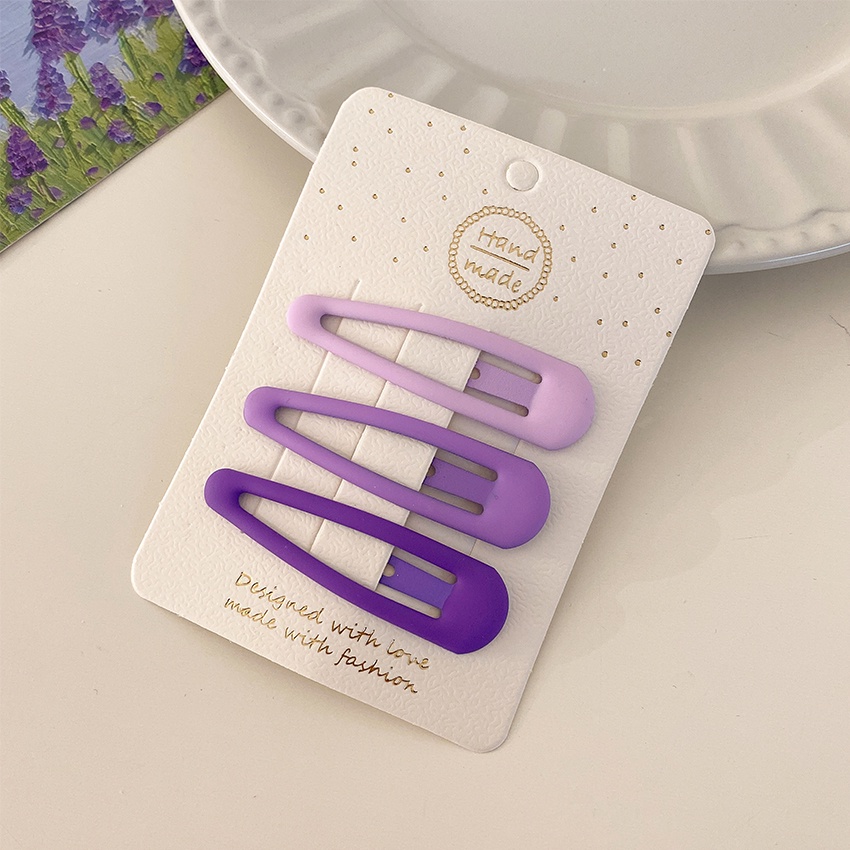 Set 3 Kẹp Tóc Màu Tím Thời Trang Nữ Tính
