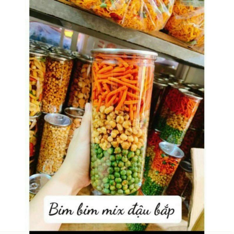 (Giá lẻ bằng giá sỉ) Mix 3 vị Bim Bim bắp đậu hà lan món ăn vặt bao ngon- trọng lượng 400gr