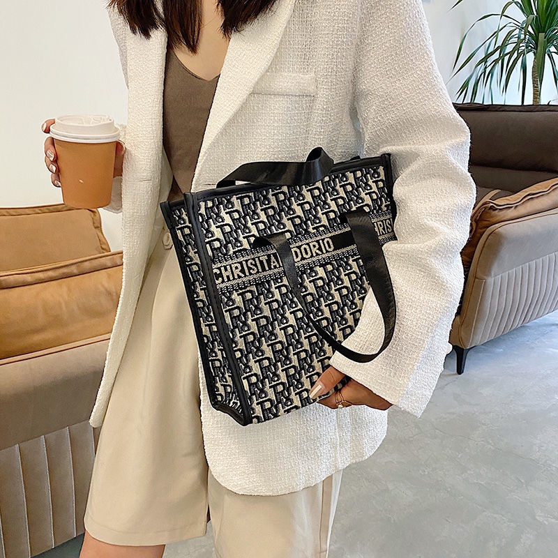 Túi xách tay bằng vải canvas cỡ lớn thời trang dành cho nữ túi lưu trữ thời trang Túi máy tính xách tay Túi đựng đồ dung tích lớn