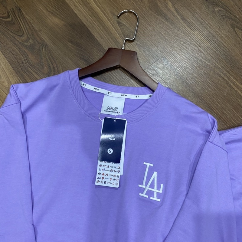 |ẢNH THẬT| ÁO L A TAY DÀI MÀU TÍM  LOGO THÊU