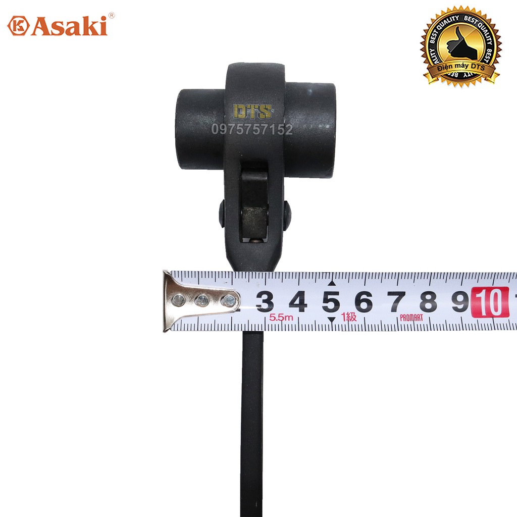 Cờ lê đuôi chuột cao cấp 19-22 mm Asaki AK-6451, cờ lê giàn giáo 2 đầu tự động thép Chrome Vanadium, công tắc đảo chiều