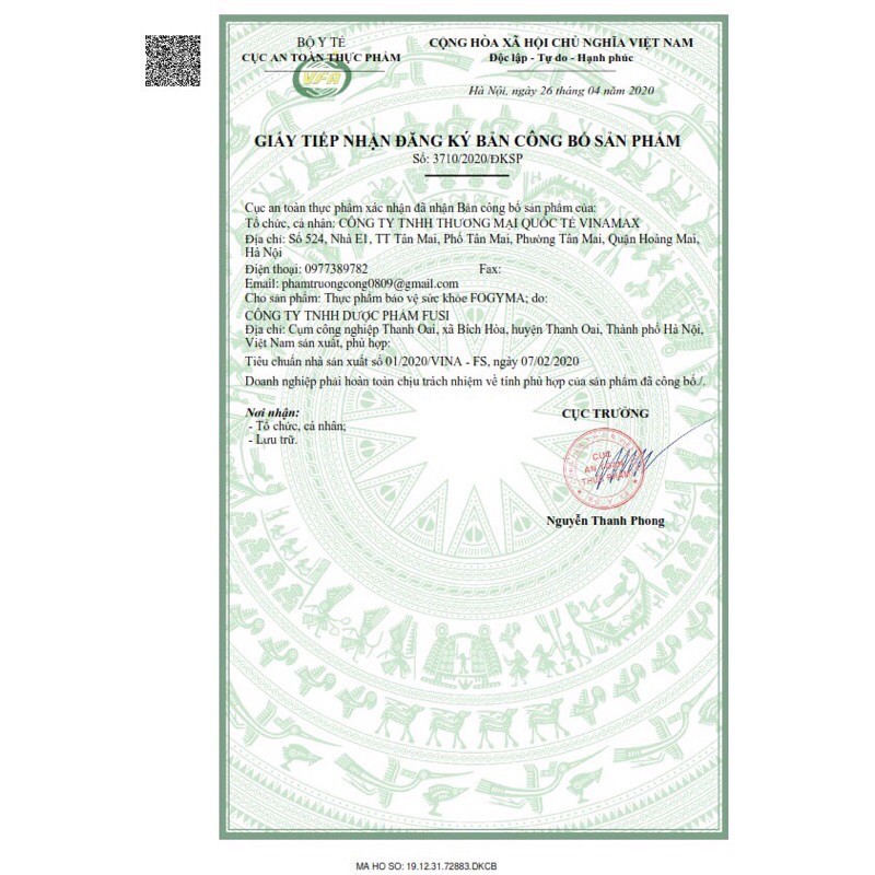 [Date mới nhất] SẮT FOGYMA-Sắt nước bổ sung cho cơ thể (Hộp 20 ống) | Thế Giới Skin Care