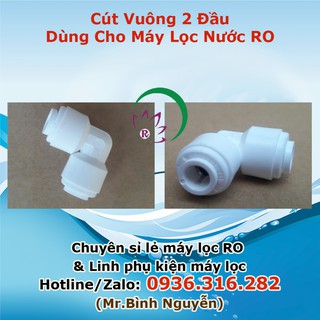 Túi 20 Cút Vuông 4044 Đấu Nhanh 2 Đầu Dùng Cho Máy Lọc Nước RO