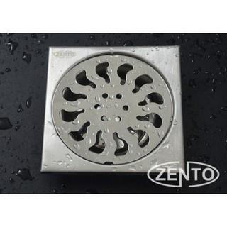 Phễu thoát sàn inox Zento TS121 (115x115mm)