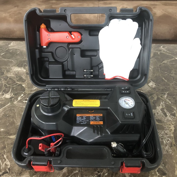 Bộ nâng kích gầm, con đội điện kiêm máy bơm lốp ô tô ROGTZ TY-155EHJ - Tải Trọng 5 tấn, công suất 150W