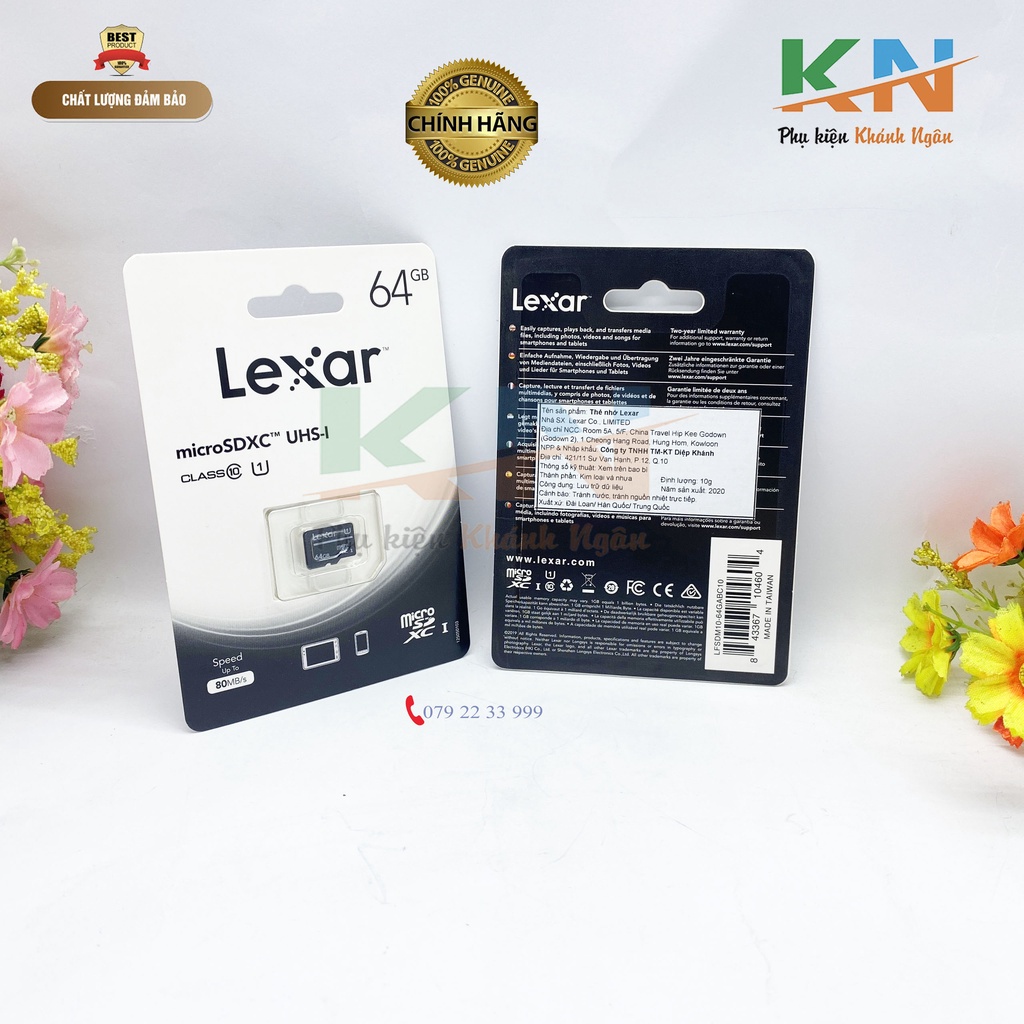 Thẻ nhớ Lexar 64GB hàng chính hãng