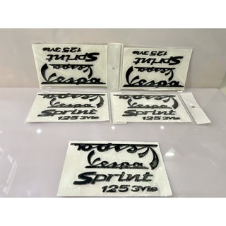 Tem Vespa Sprint đen bóng full bộ