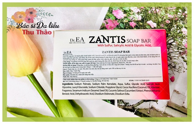 XÀ PHÒNG DR.EA ZANTIS SOAP BAR HỖ TRỢ GIẢM MỤN DÀY SỪNG NANG LÔNG