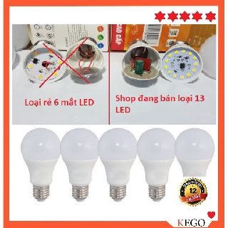 BÓNG ĐÈN BÚP CHANH TRÒN 3W.7W ( Loại 13 mắt LED chứ không phải loại giá rẻ 6 mắt LED )