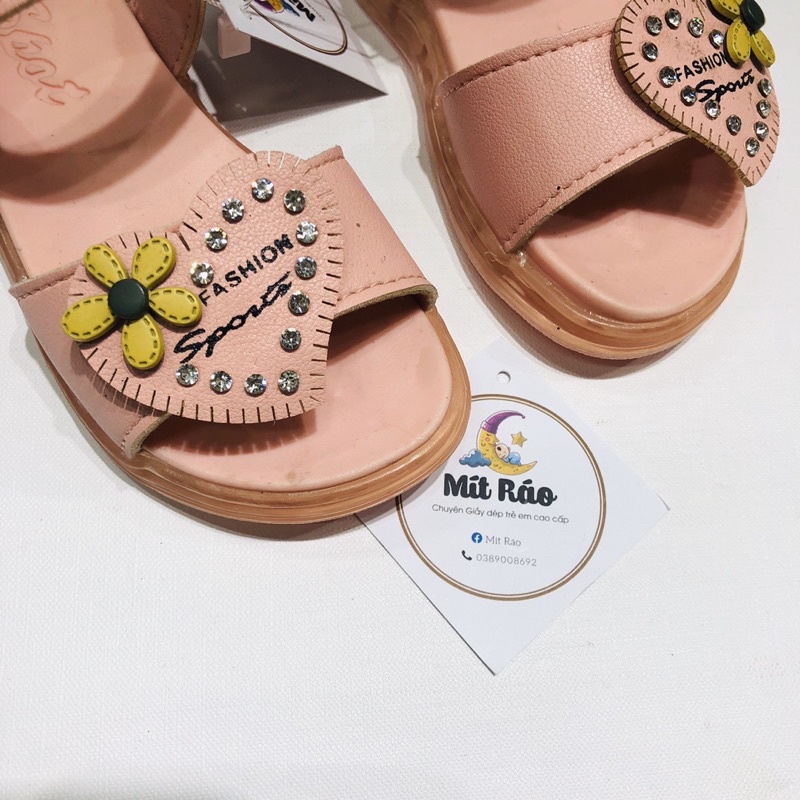 (XẢ sz23) Sandal bé gái size đế có đèn phát sáng