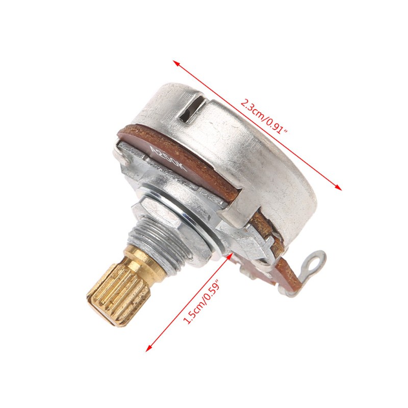 RUN  A250K Potentiometer Splined Pot Electric Guitar Bass Effect Amp Tone Volume Parts