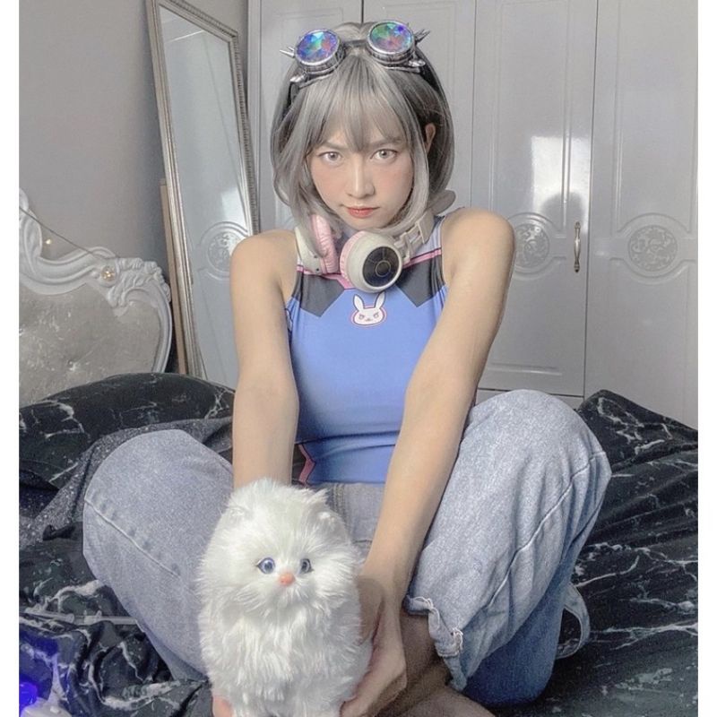Bodysuit họa tiết anime Nhật Bản - váy ngủ 2 dây hở đáy gợi cảm mới lạ