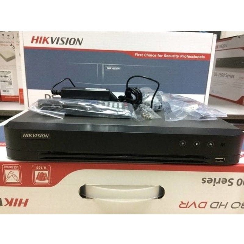 Đầu ghi TVI Hikvision 8 kênh 7208HQHI-K1 Turbo HD 4.0 H265+ ( Vỏ sắt )- Thích hợp lắp cho hộ gia đình - Chính hãng BH24T