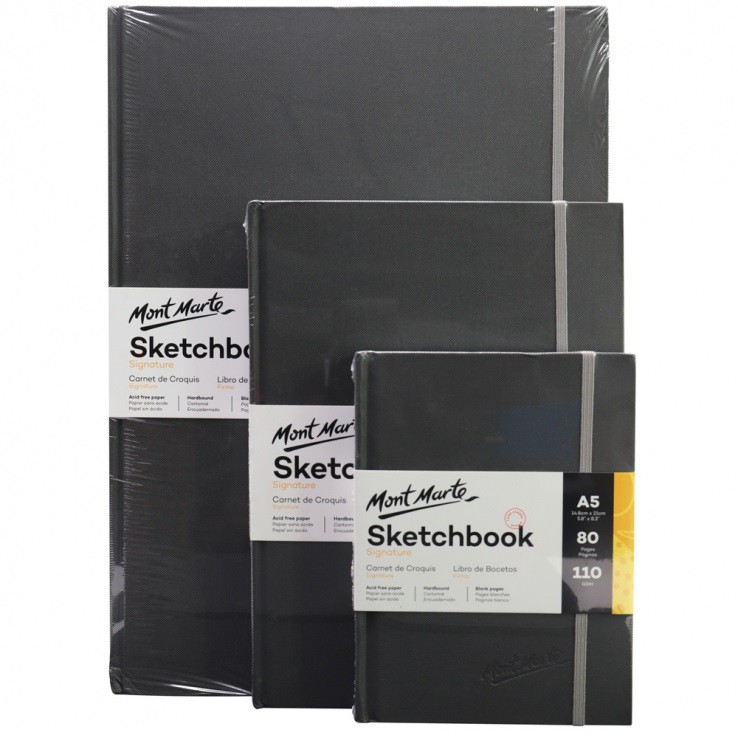 SỔ PHÁC THẢO MONT MARTE HARDBOUND SKETCH BOOK - 110 GSM 80 TỜ SIZE A5/A4/A3