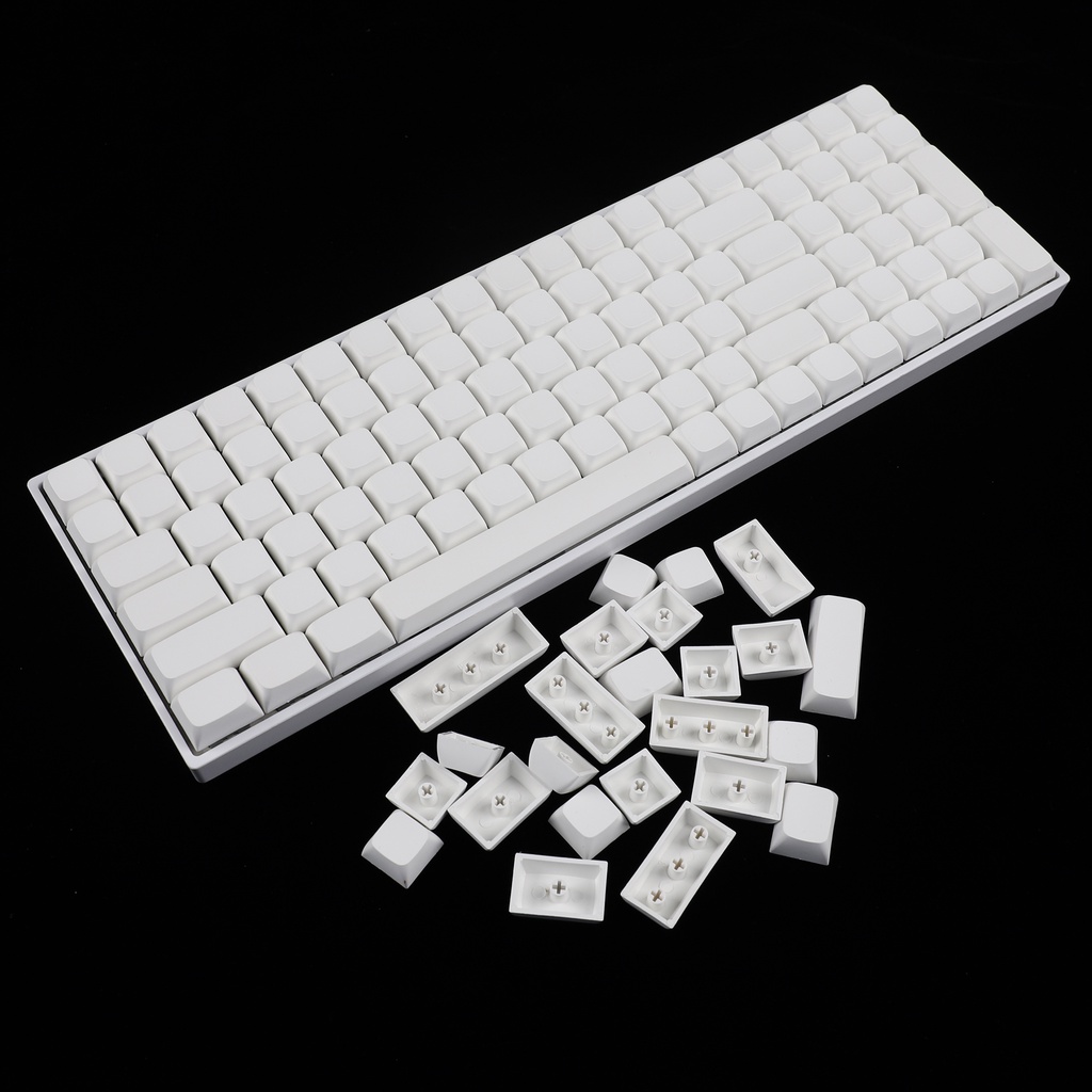 Nút Bàn Phím PBT Dày Dặn Màu Trắng ZDA v2 Chuyên Dụng Cho GK61 64 68 96 KBD75 Planck SP64 SP84