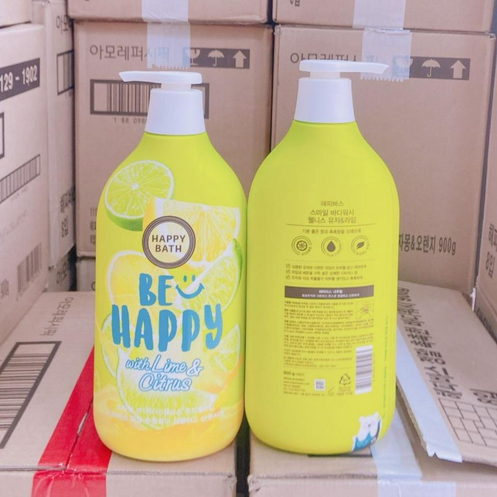 Sữa Tắm Happy Bath Essence Body Wash 900ml Dưỡng Ẩm Làm Trắng Da Mềm Mại Hương Hoa Thơm Ngát Tự Nhiên - Đủ Mùi Siêu Thơm