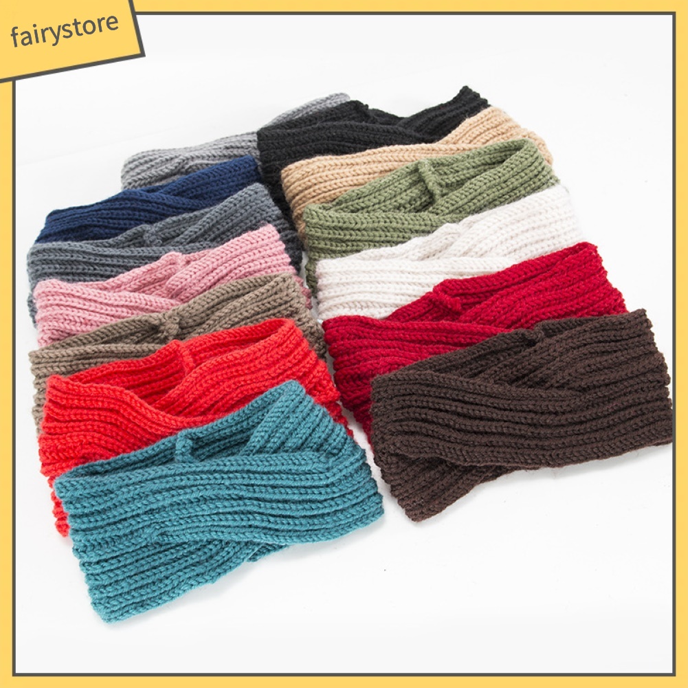 Băng Đô Dệt Kim Màu Trơn Thời Trang Giữ Ấm Cho Nữ