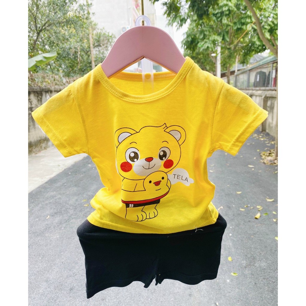 Bộ cộc tay bé trai bé gái chất liệu cotton Quảng Châu loại 1 bộ cho bé mặc nhà dễ thương BABYSTORE88 ( 24-31)