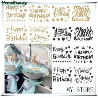 Tên tùy chỉnh 18-30 Inch Sinh Nhật Trong Suốt Bóng Dán Chúc Mừng Sinh Nhật Bóng Miếng Dán Trong Suốt Trong Suốt Bóng Dán Trang Trí