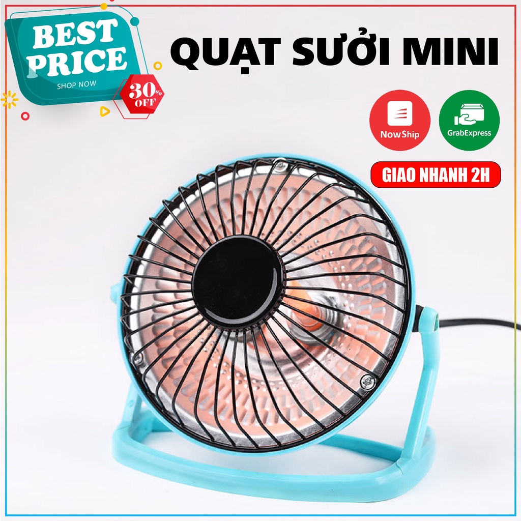 Combo 2 Quạt sưởi Heater Fan 360 độ 4 inch