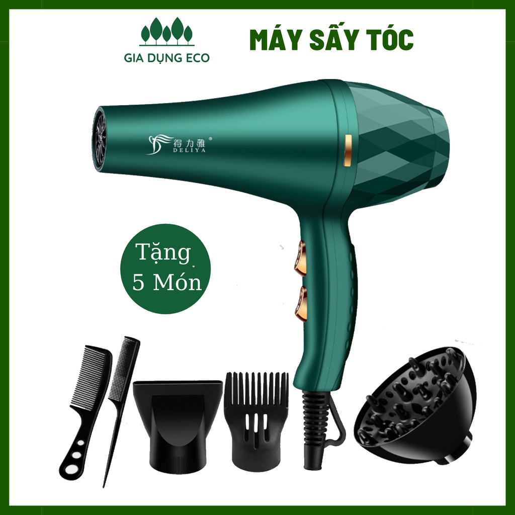 Máy Sấy Tóc Deliya Công Suất Lớn Tạo Kiểu 2 Chiều Nóng Lạnh Cho Du Lịch Và Salon Tóc Cao Cấp