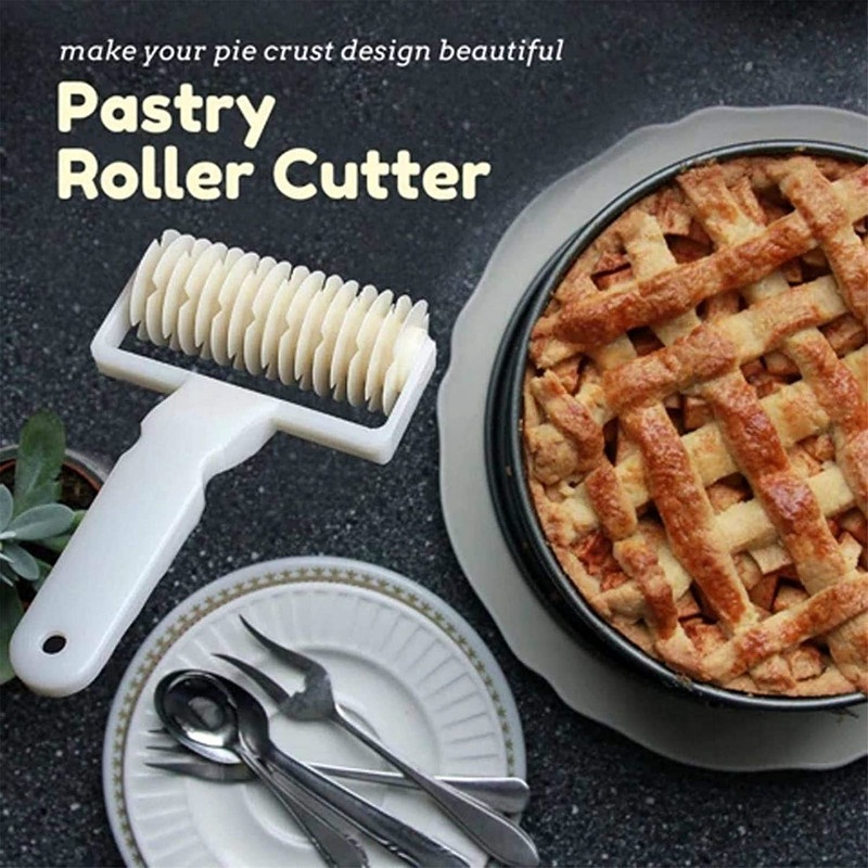 JOSMOMO Cookie Pie Pizza Cutter Pastry Tool Dụng cụ nướng bánh Dập nổi Bột Con lăn Lưới Thủ công Dụng cụ nấu ăn Kích thước lớn Cán mì Tiện ích