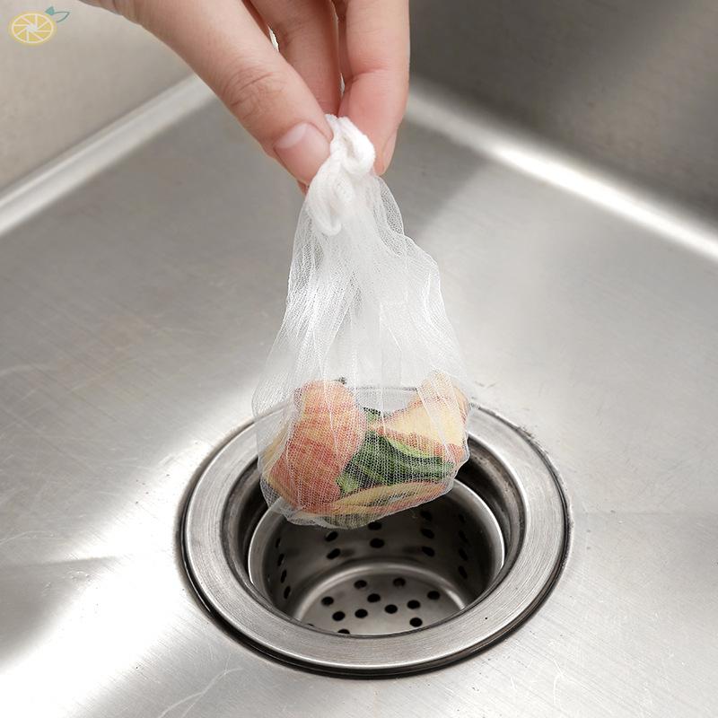 Set 30 / 100 Túi Lưới Lọc Rác Bồn Rửa Chén Tiện Lợi