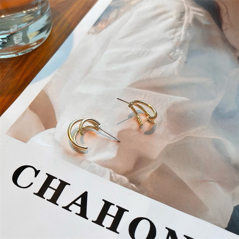 Khuyên Tai Kim Bạc S925 2022 Kiểu Dáng Cá Tính Phong Cách Mới Cho Nữ F681