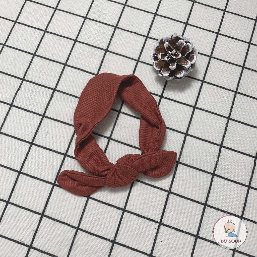 Turban bé gái Cookie màu xinh xắn, chất cotton tăm mềm mịn.