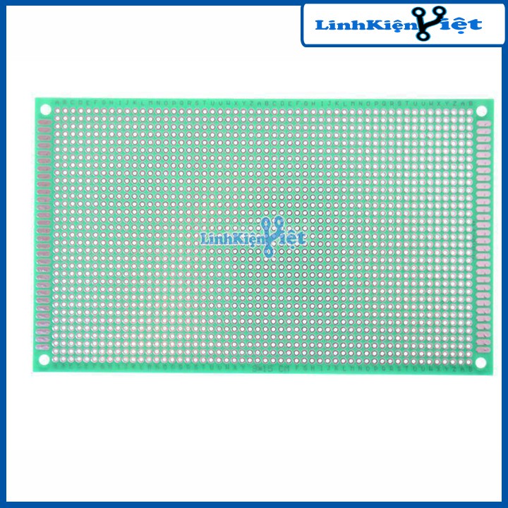 Phíp Đồng Đục Lỗ 2 Mặt PCB Xanh Dày 1.6mm - 9x15cm