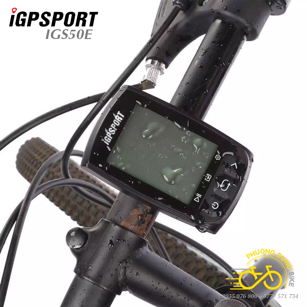 Đồng hồ đo tốc độ xe đạp định vị vệ tinh GPS IGPSPORT IGS50E