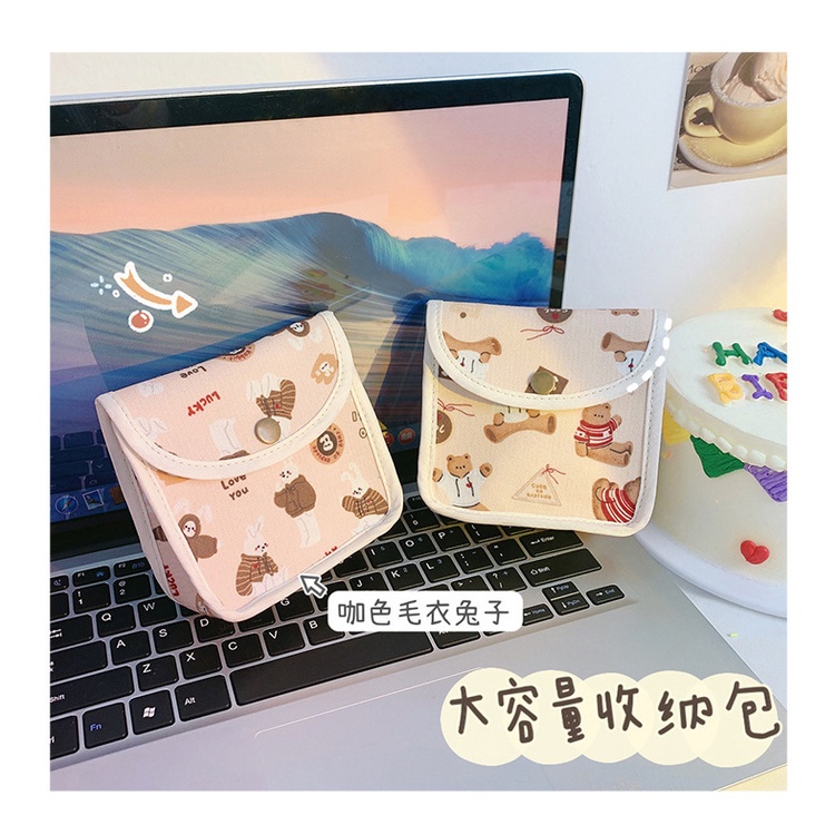 Túi đựng băng vệ sinh tiện lợi họa tiết hoạt hình dành cho bạn nữ