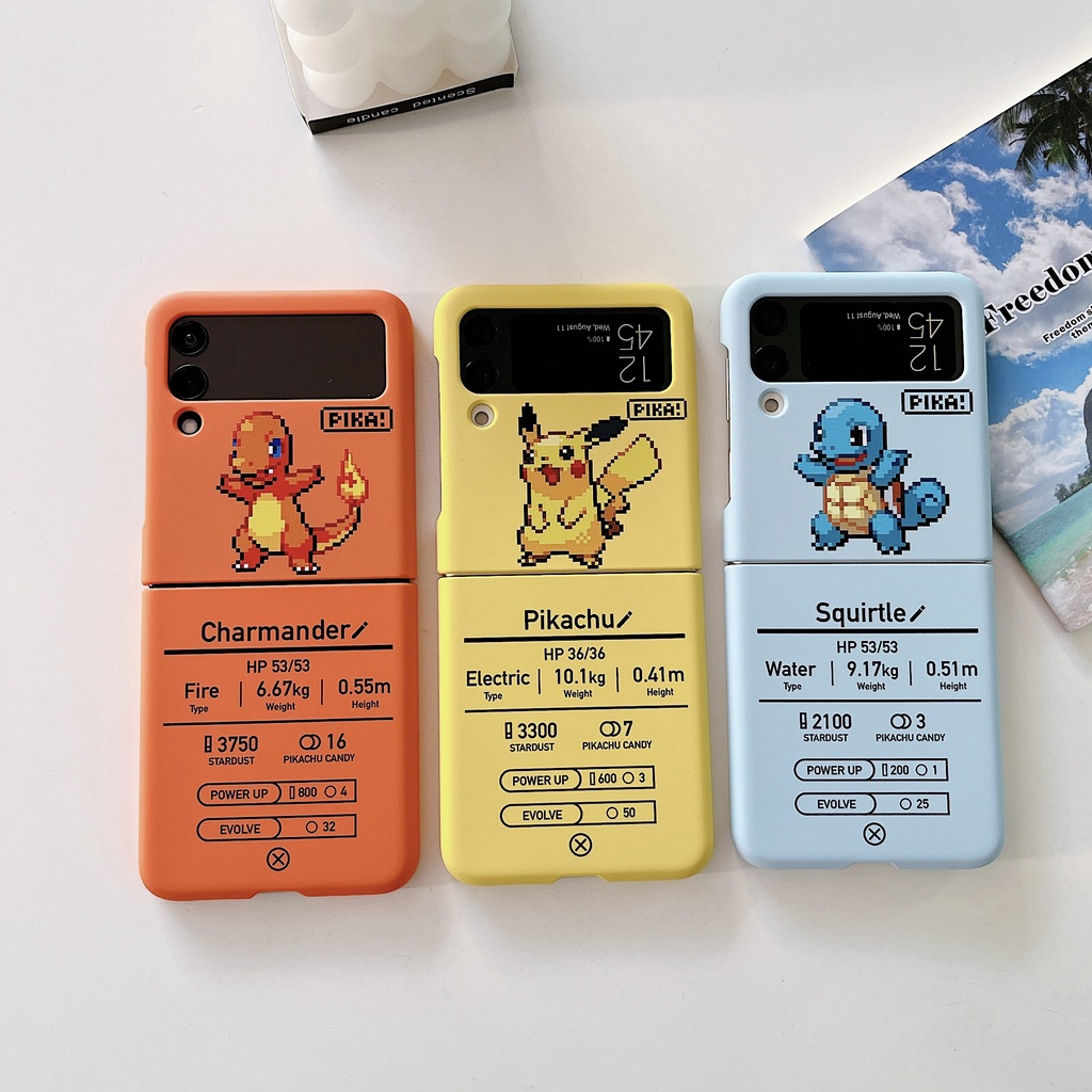 Ốp Điện Thoại PC Cứng Chống Sốc In Hình Pokemon Go Dễ Thương Cho Samsung Galaxy Z Flip 4 5G Z Flip 3