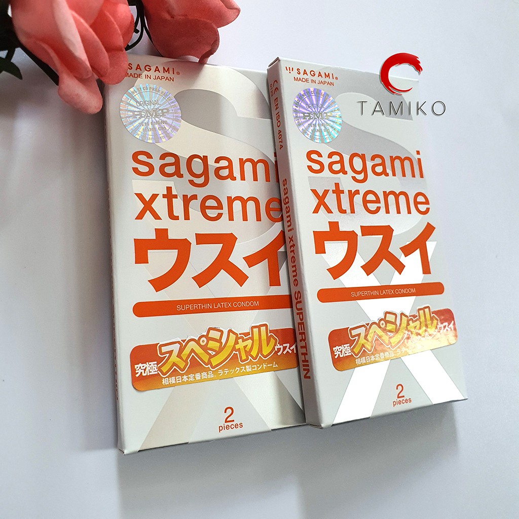 Bao Cao Su SAGAMI EXTREME SUPERTHIN Siêu Mỏng Chính Hãng Nhật Bản [ Hộp 2 cái ]