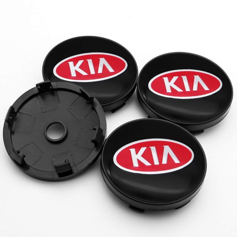Bộ 4 Miếng Dán logo 60mm Trang Trí Trung Tâm Bánh Xe Hơi kia k9 sorento sportage soul proceed rio forte picanto stinger