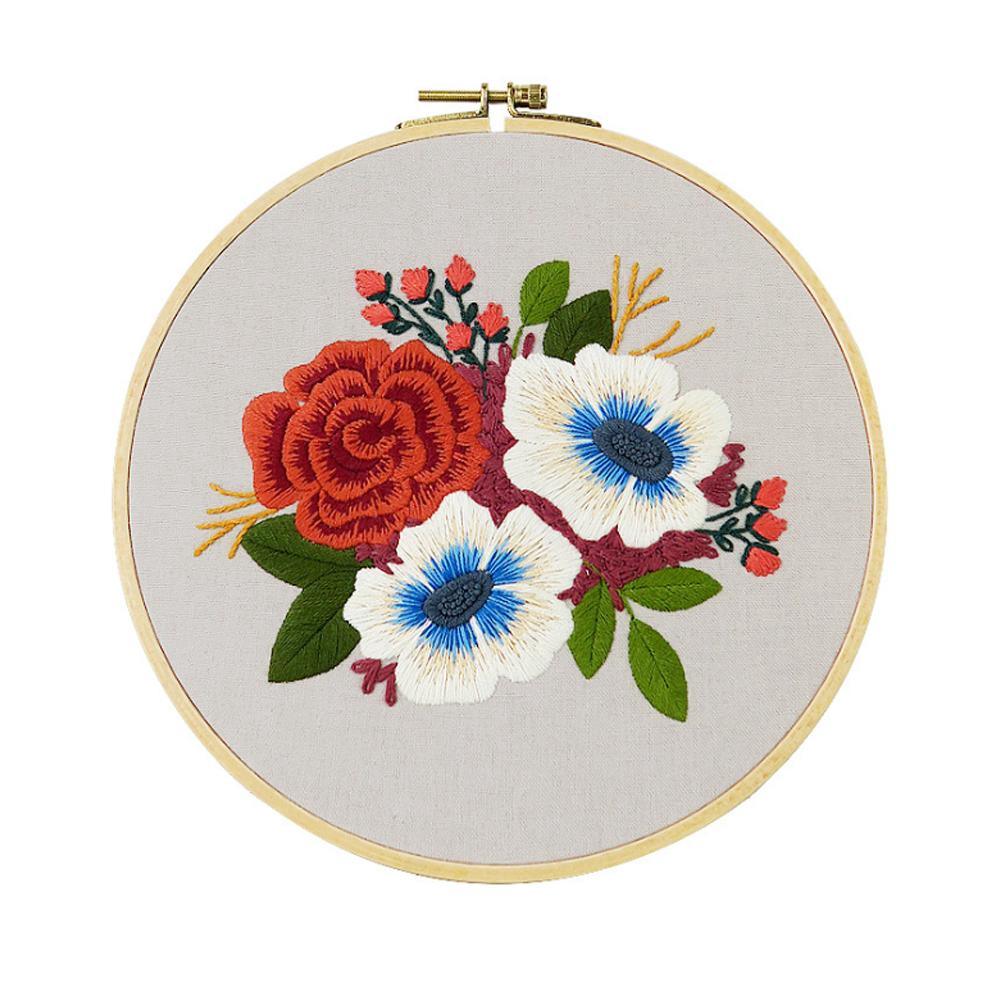 💗Ofenbuy💗DIY Tô Châu Hoa thêu thủ công Vá Cross Stitch Kit Bông thêu Tranh thêu Trang trí nhà