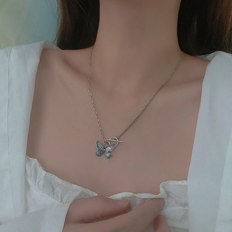 Vòng cổ hình bướm ULA shop cổ tích, thời trang Hàn Quốc lấp lánh hot DC12