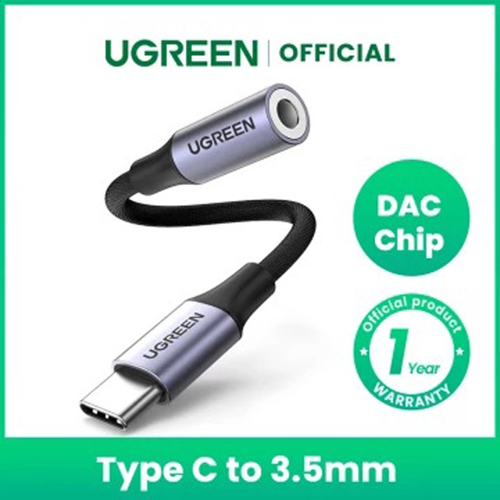 Cáp Chuyển USB Type C Sang Audio 3.5mm Chính Hãng Ugreen 80154 - Hỗ Trợ Nhiều Dòng Điện Thoại , laptop