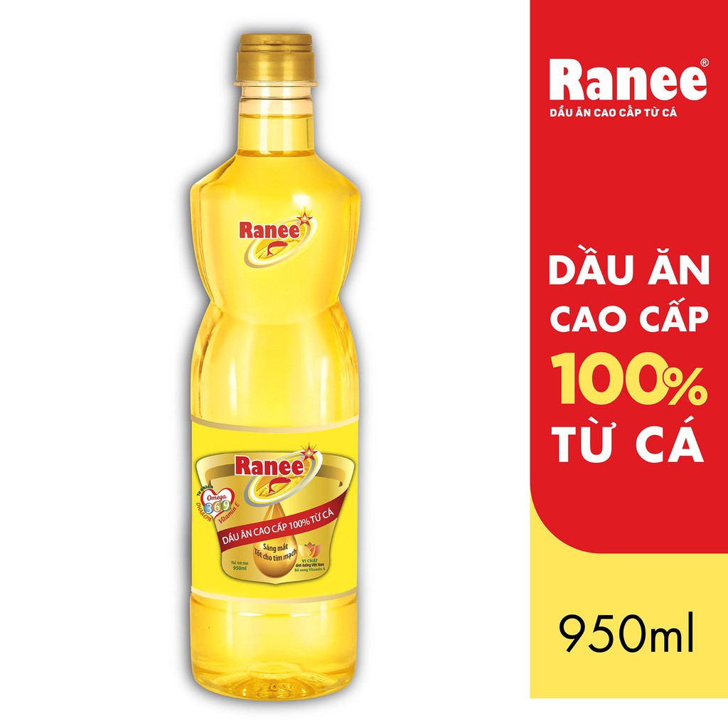 Dầu ăn cao cấp 100% từ cá Ranee 950ml