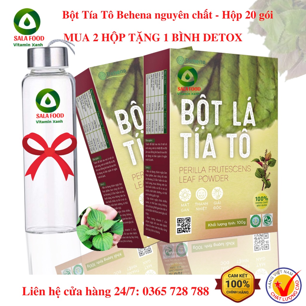 Bột TÍA TÔ Behena nguyên chất hỗ trợ trị cảm cúm, giảm đau do Gout hộp 50gr - DATE MỚI NHẤT