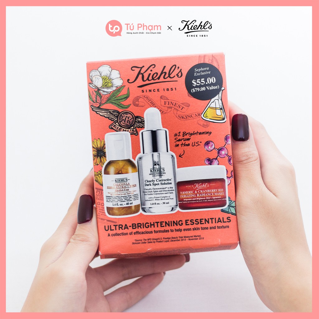 Bộ Sản Phẩm 3 Món Kiehl's Ultra-Brightening Essentials