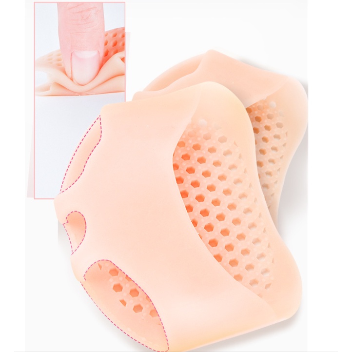 Set 2 Lót giày silicon đệm êm bàn chân trước, cao su tổ ong mềm và thoáng khí khogiasi247