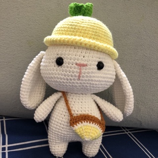 Thú len nhồi bông handmade-thỏ-cao 20cm