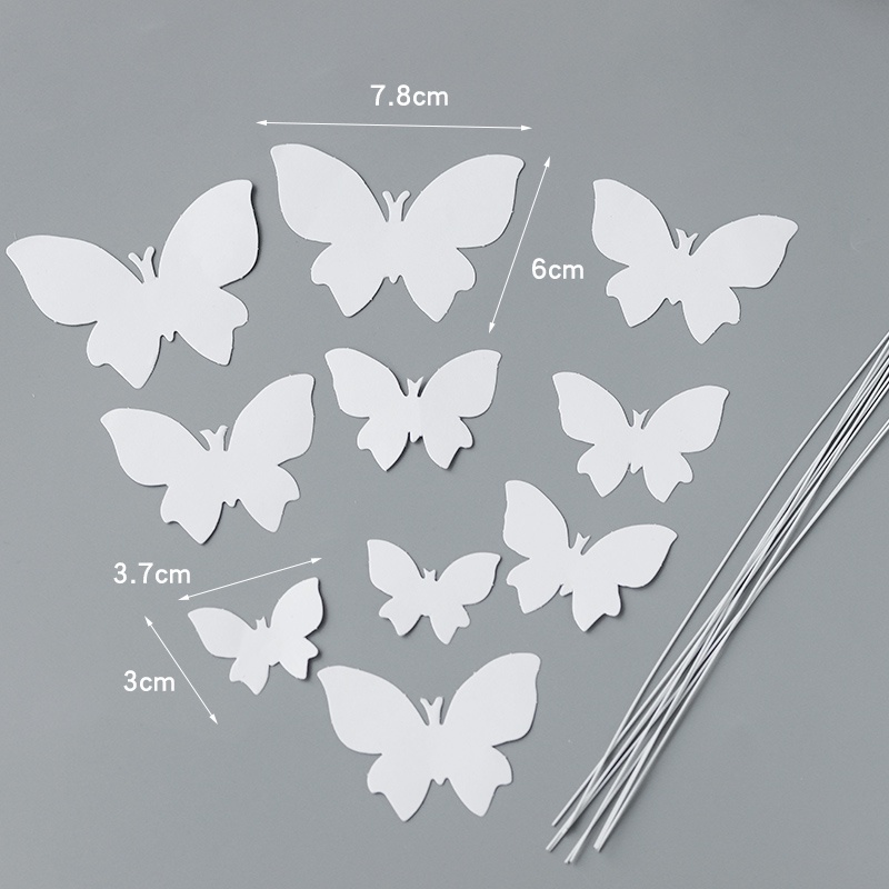 Set 10 Phụ Kiện Trang Trí Bánh Kem Hình Bươm Bướm