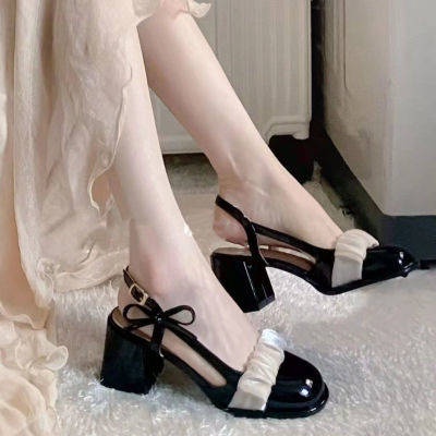 Giày Cao Gót Đính Nơ Thời Trang Mùa Hè