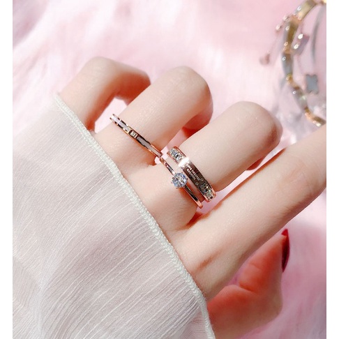 [FreeShip] Nhẫn nữ titan đá xà cừ J3-104 - CAM KẾT KHÔNG BAY MÀU