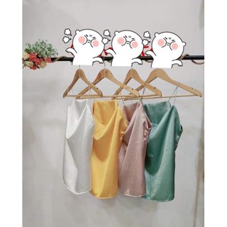 Áo lụa hai dây cổ đổ