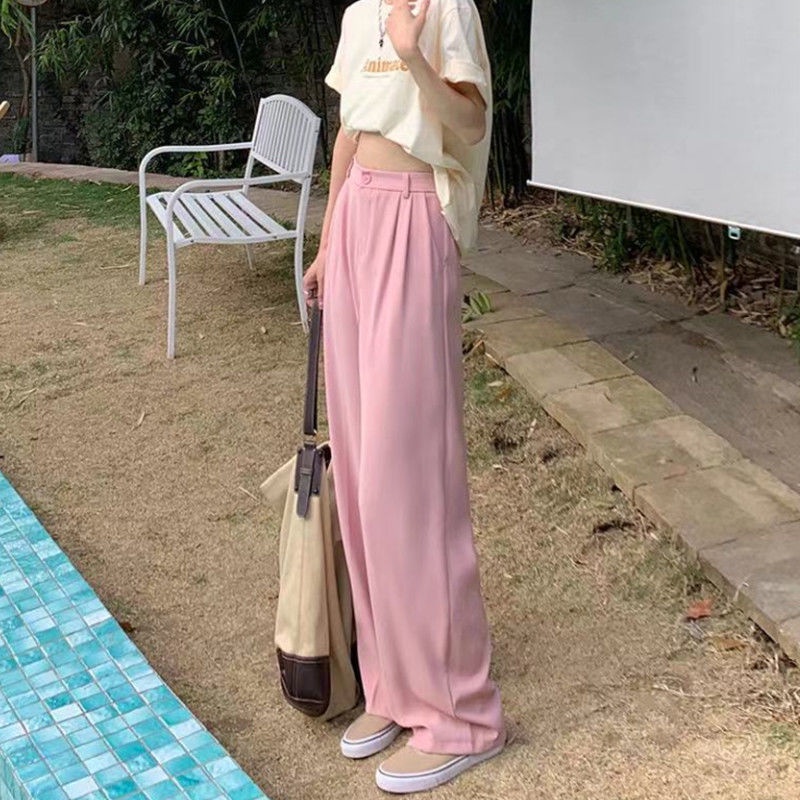 Quần COZOKC ống rộng lưng cao thời trang cho nữ